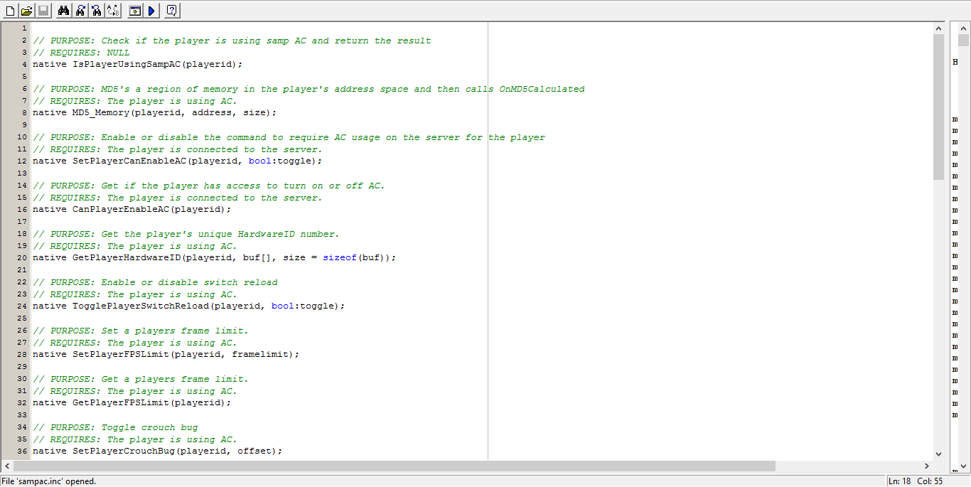 Клиент сампа 0.3 7. #Include "MP\ANTICHEAT_Active_params.LTX" за что отвечает.